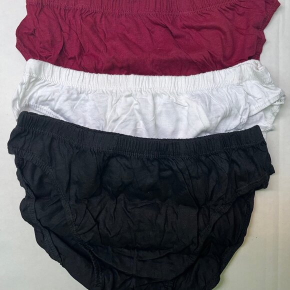 3 Vintage Pairs Men's No Fly Briefs Sz Med Unbranded 80s Deadstock Underwear - Picture 1 of 3